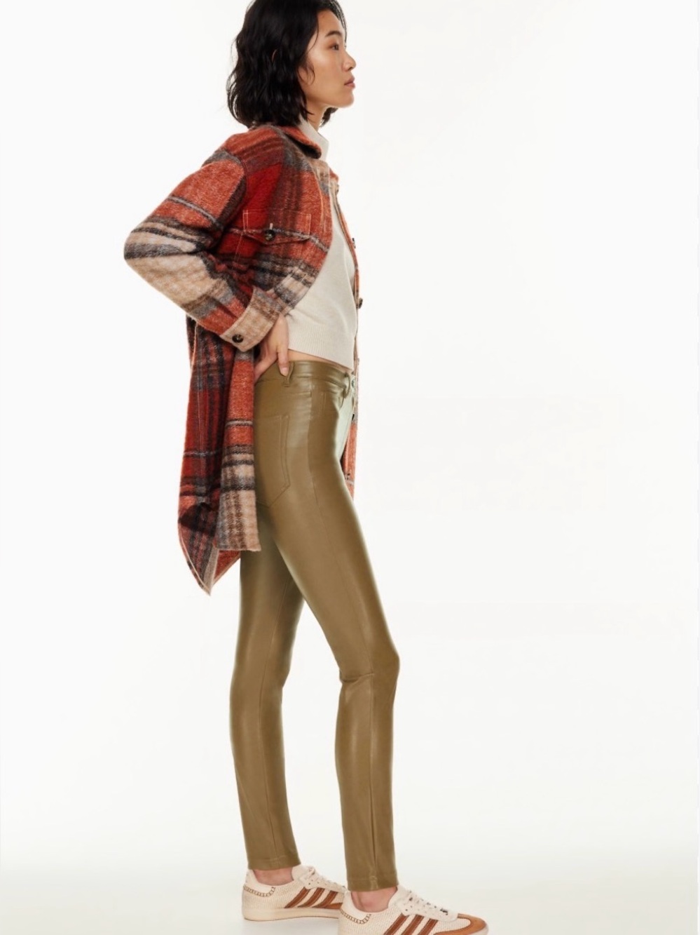 Wilfred Olive brown Faux-Leather Skinny Pants